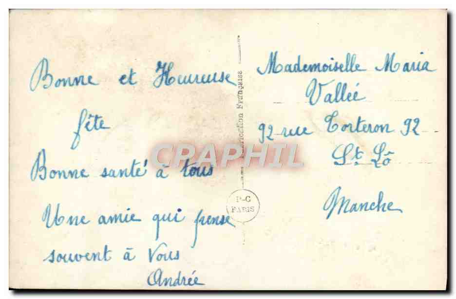 CPA Fantaisie Fleurs  — Rückseite