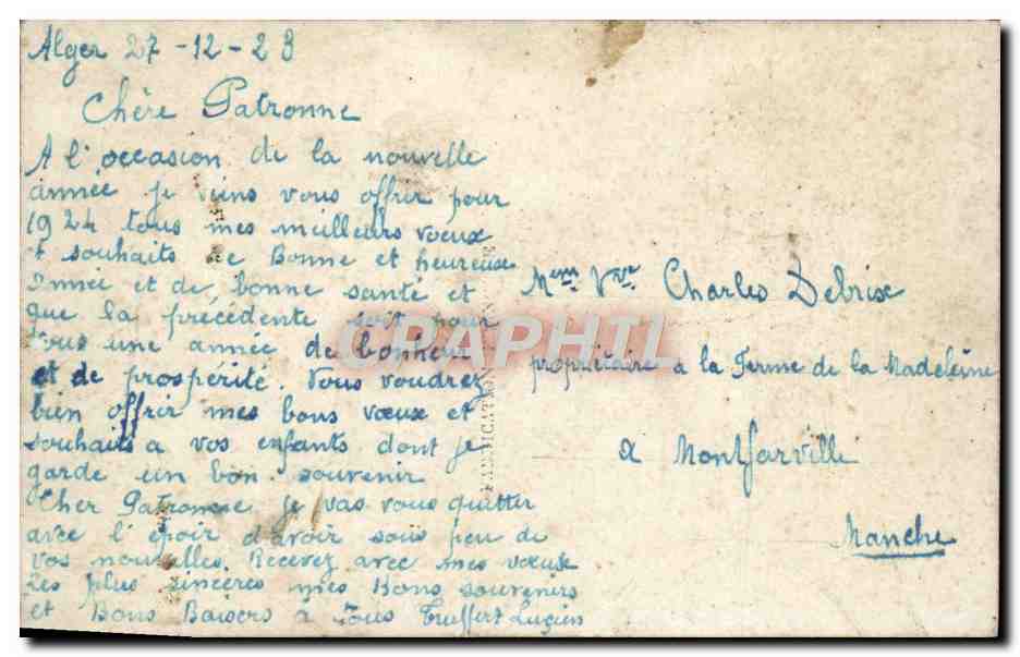 CPA Fantaisie Fleurs  — Verso