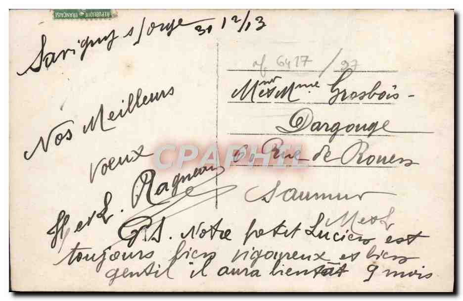 CPA Fantaisie Fleurs  — Verso