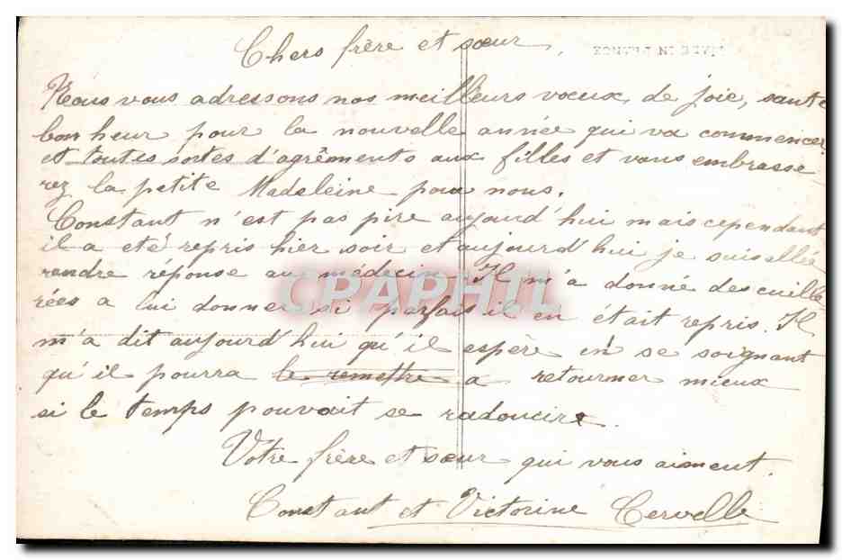 CPA Fantaisie Fleurs  — Verso
