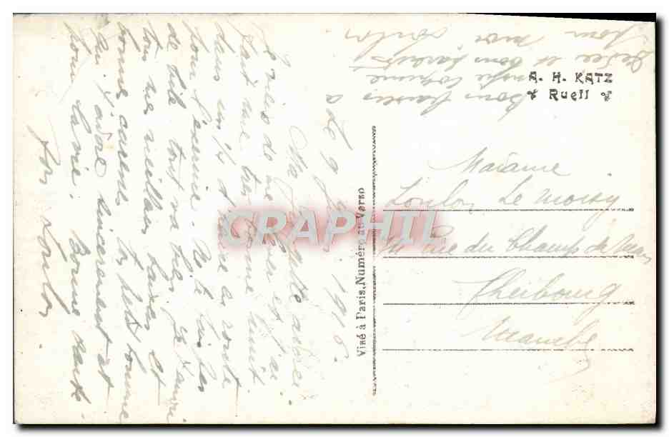 CPA Fantaisie Fleurs Rose Femme Soldat Poilu Miliaria  — Verso