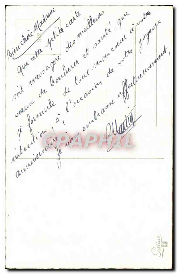 CPA Fantaisie Fleurs  — Verso
