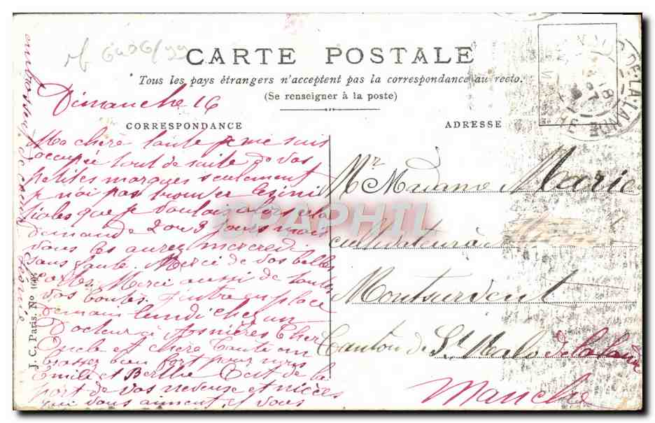 CPA Fantaisie Fleurs Colombes  — Rückseite