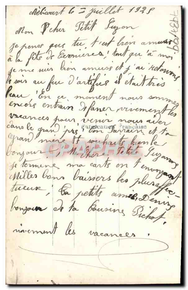 CPA Fantaisie Fleurs  — Verso