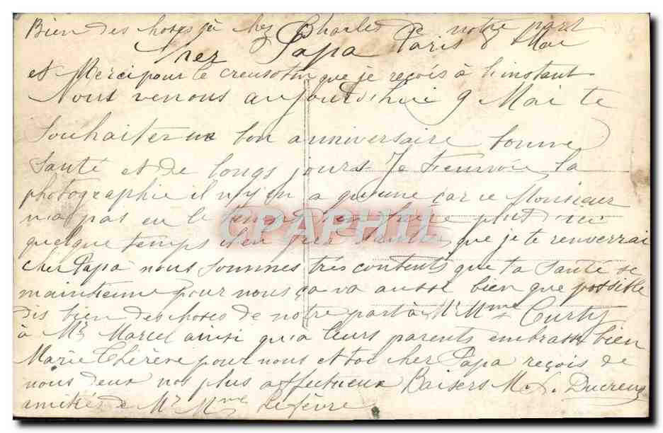 CPA Fantaisie Fleurs  — Rückseite