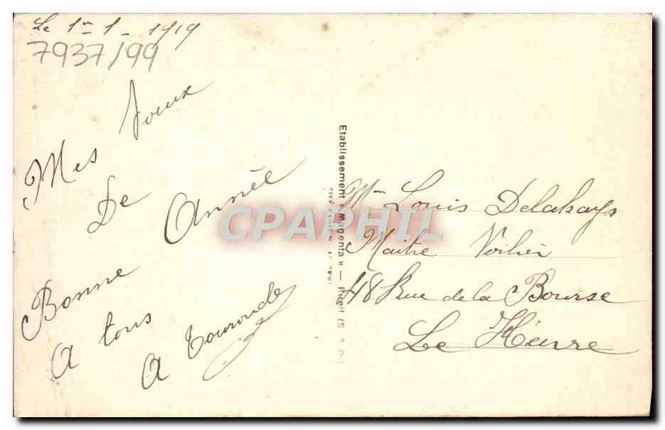 CPA Fantaisie Fleurs  — Verso