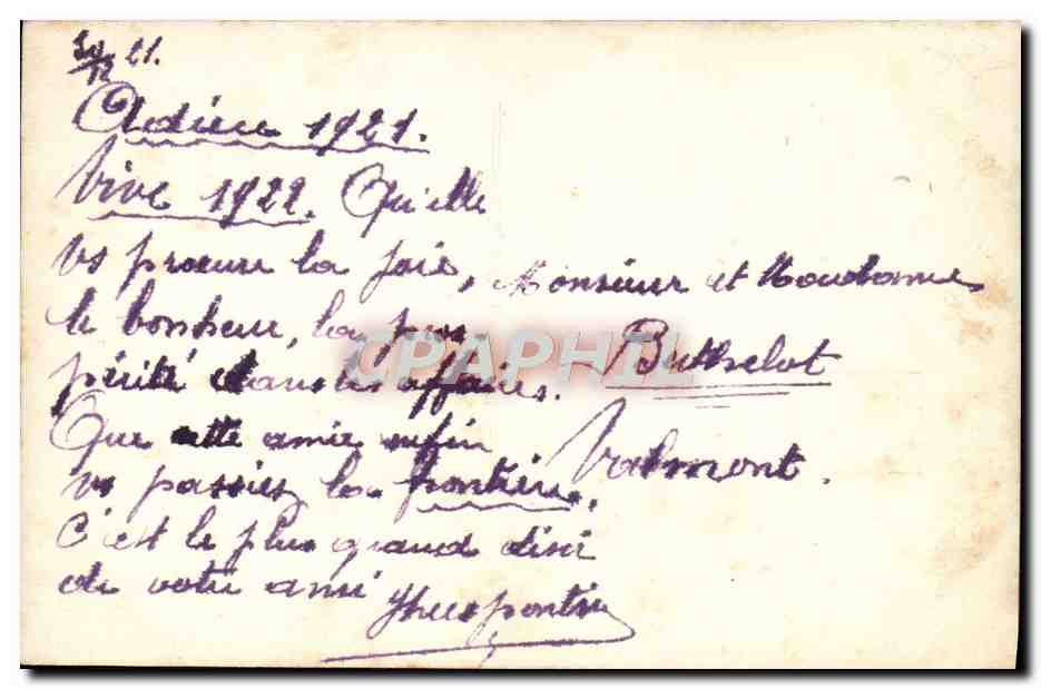 CPA Fantaisie Fleurs  — Rückseite