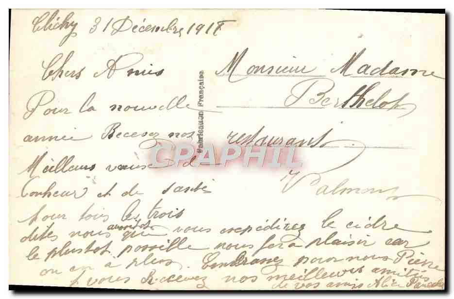 CPA Fantaisie Fleurs  — Verso