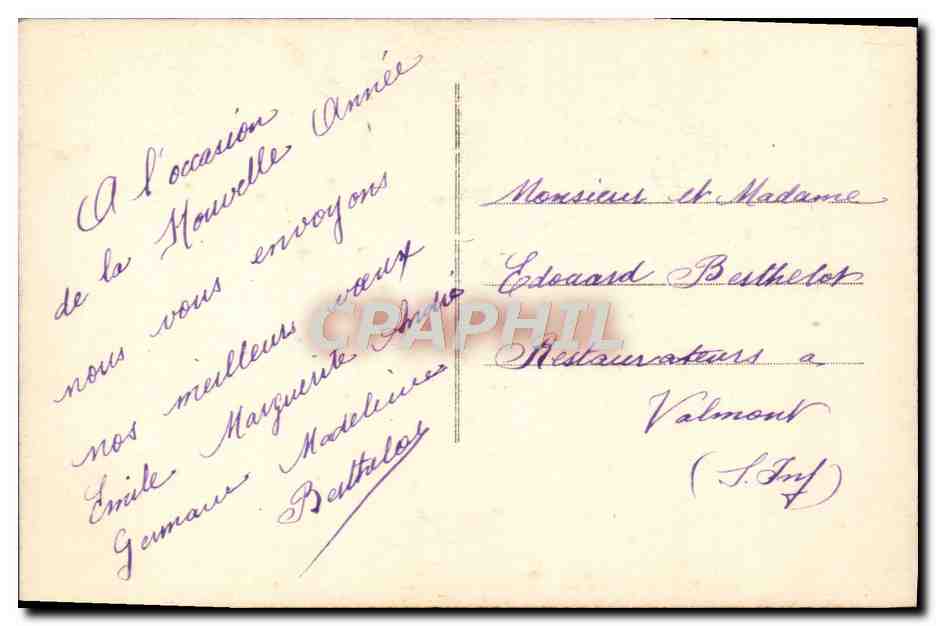 CPA Fantaisie Fleurs  — Verso