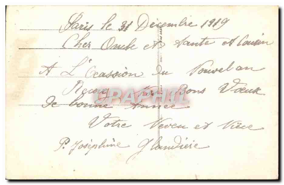 CPA Fantaisie Fleurs Roses — Verso