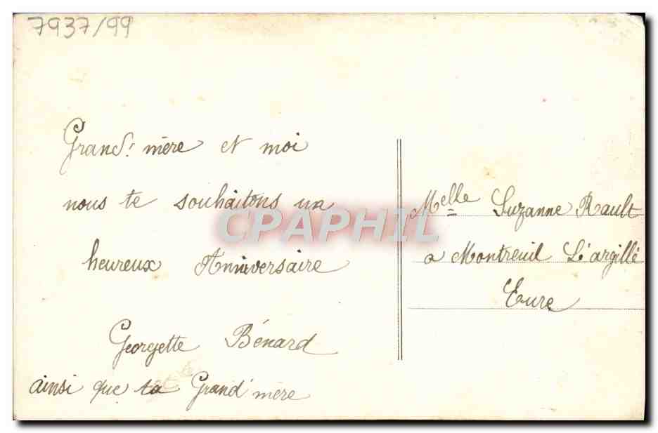 CPA Fantaisie Fleurs  — Verso