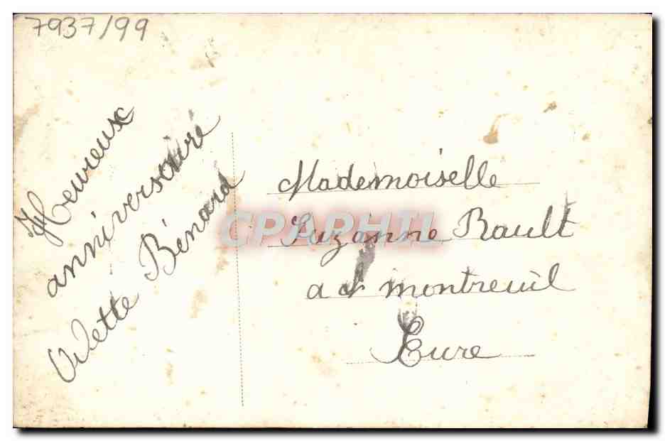 CPA Fantaisie Fleurs  — Verso