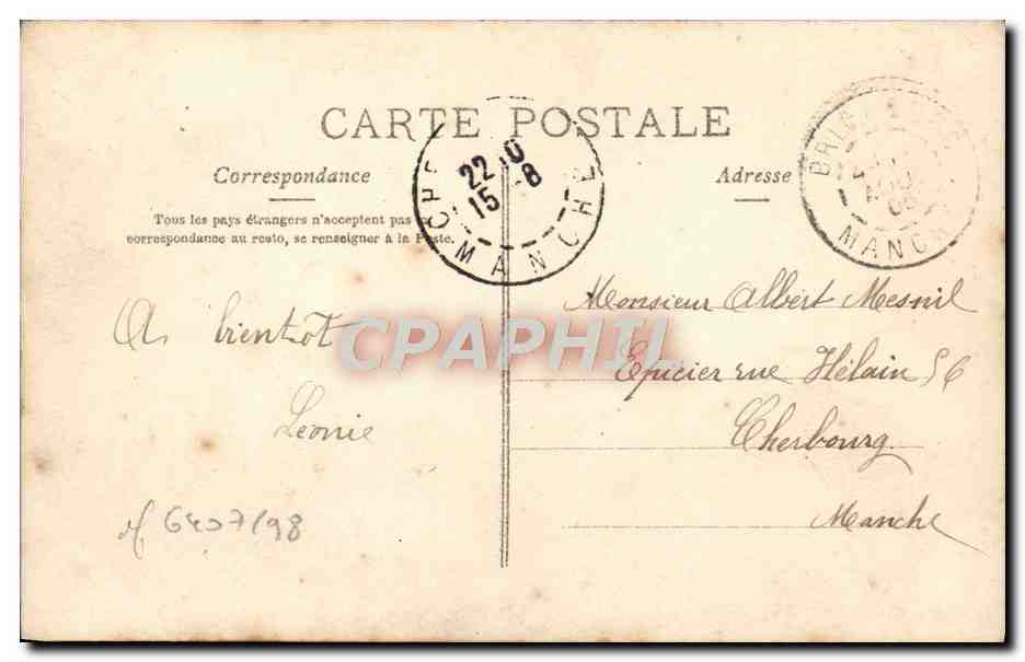 Jeune femme en chapeau de feuillage — poème sur le bouquet — éditeur P.J. (verso) — Verso