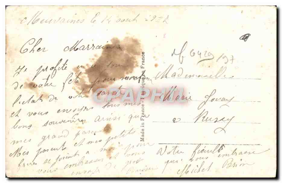 CPA Fantaisie Fleurs  — Verso
