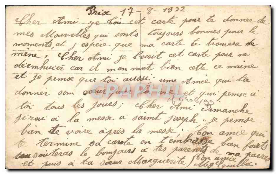 CPA Fantaisie Fleurs  — Rückseite