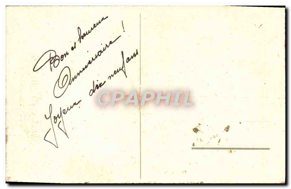 CPA Fantaisie Fleurs  — Verso