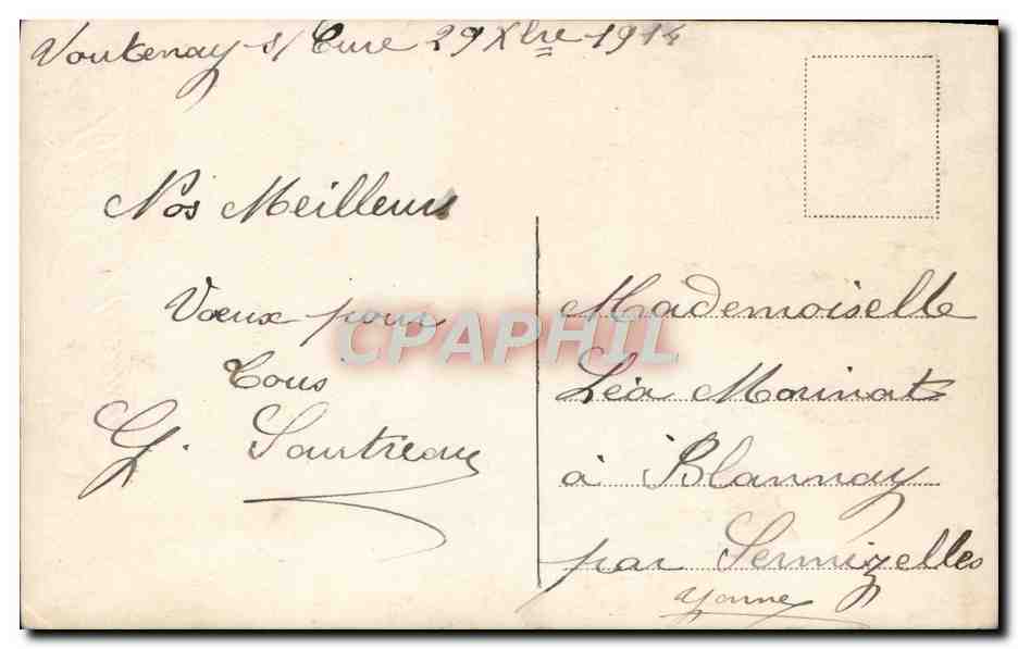 CPA Fantaisie Fleurs  — Rückseite