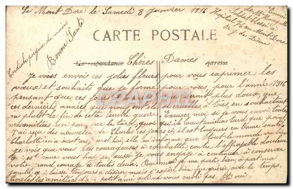 CPA Fantaisie Fleurs  — Rückseite