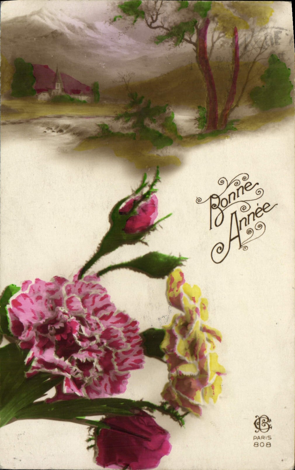 CPA Fantaisie Fleurs 