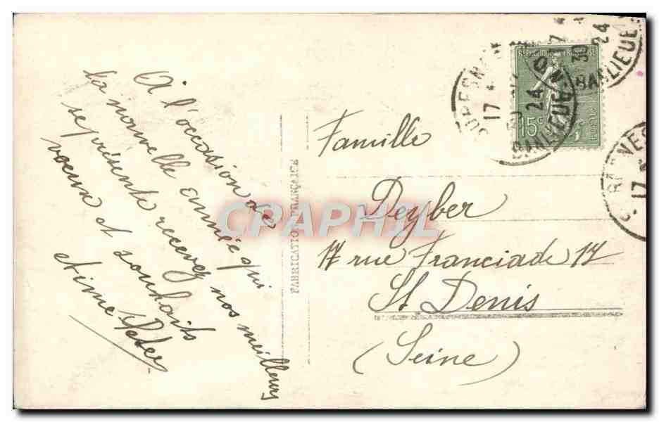 CPA Fantaisie Fleurs  — Verso