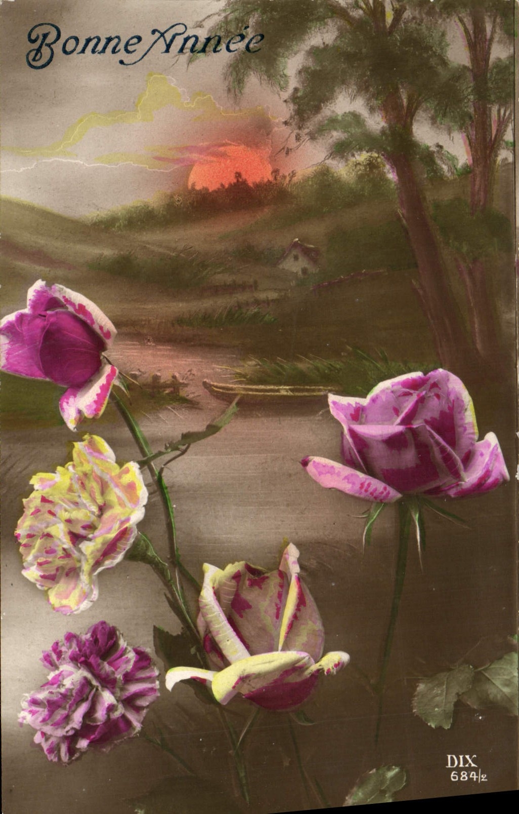 CPA Fantaisie Fleurs 