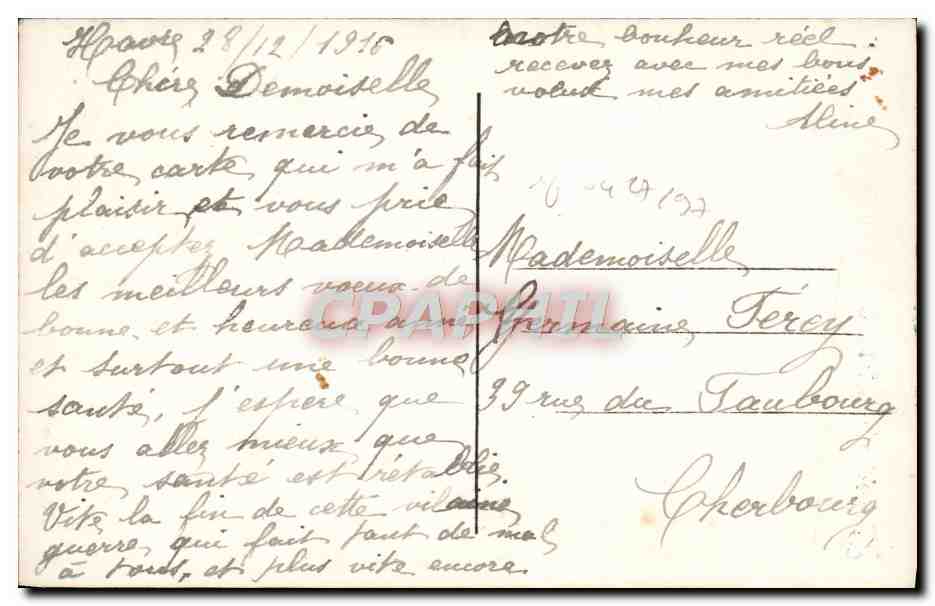 CPA Fantaisie Fleurs  — Verso