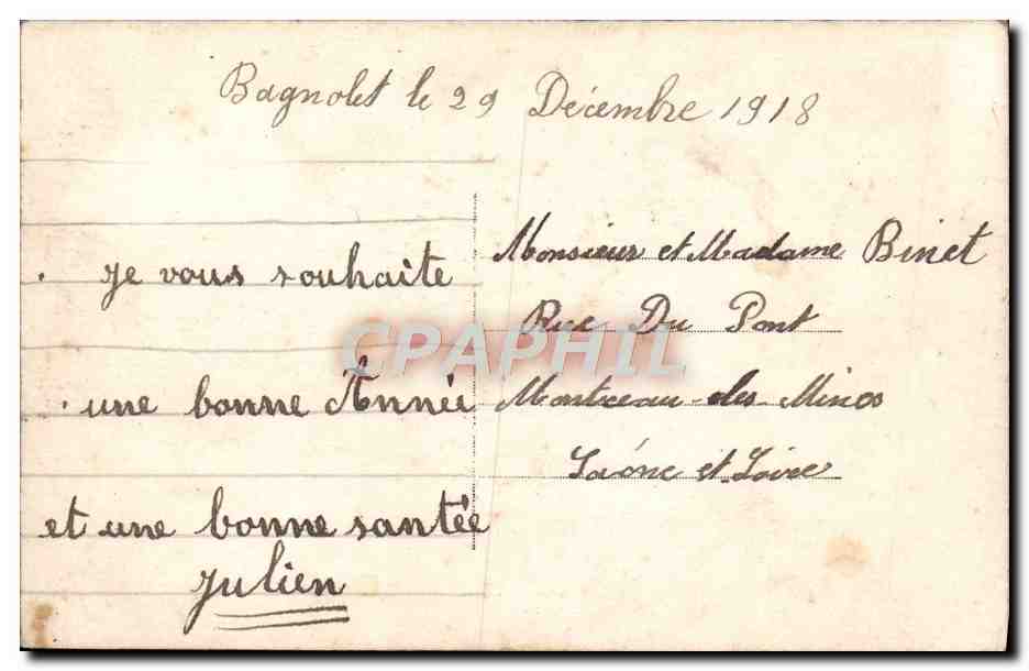 CPA Fantaisie Fleurs  — Rückseite