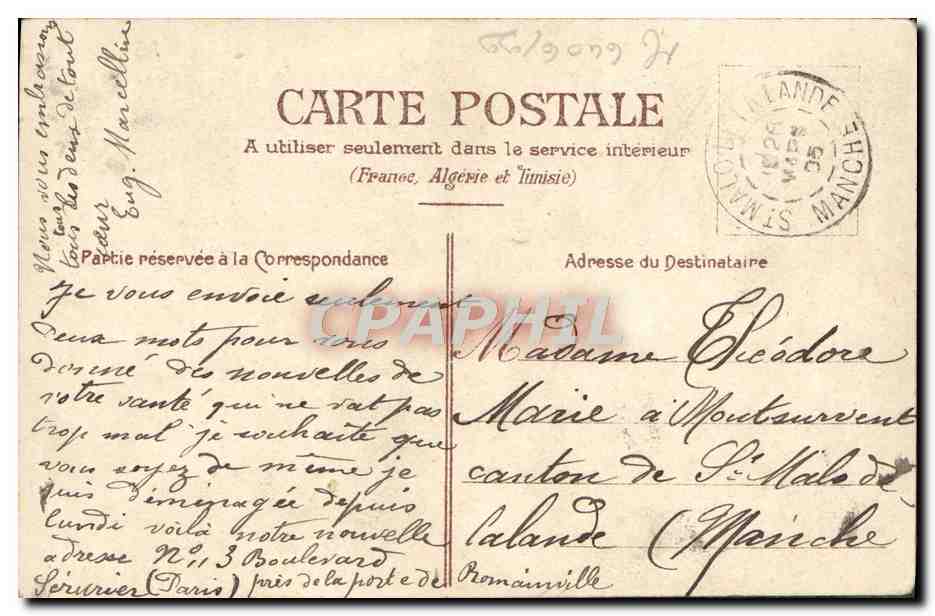 CPA Fantaisie Fleurs  — Rückseite