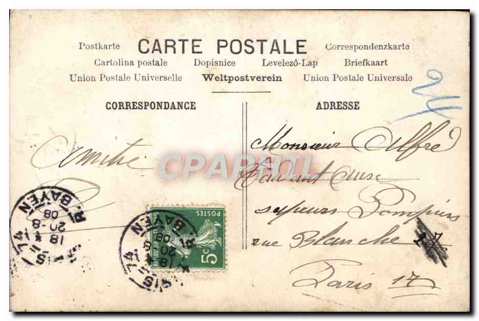 CPA Fantaisie Femme — Verso