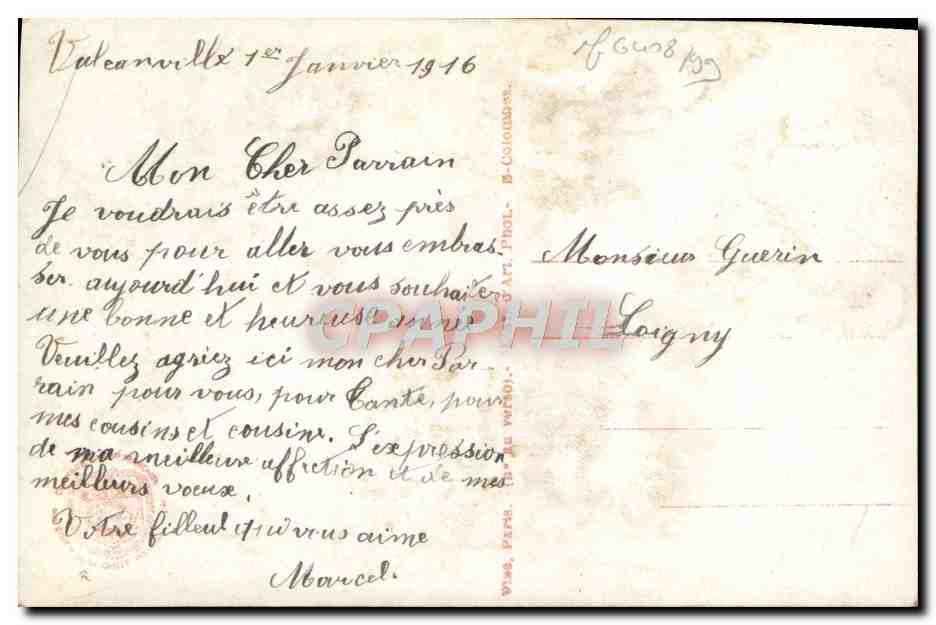 CPA Fantaisie Fleurs  — Verso