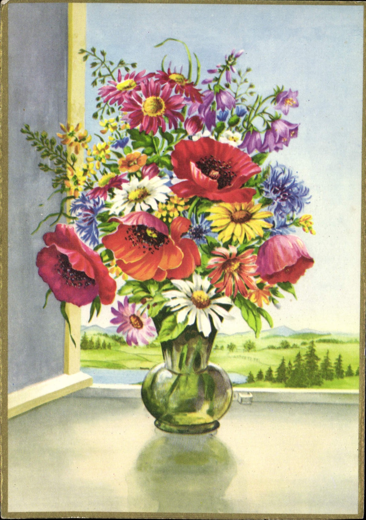CPA Fantaisie Fleurs 