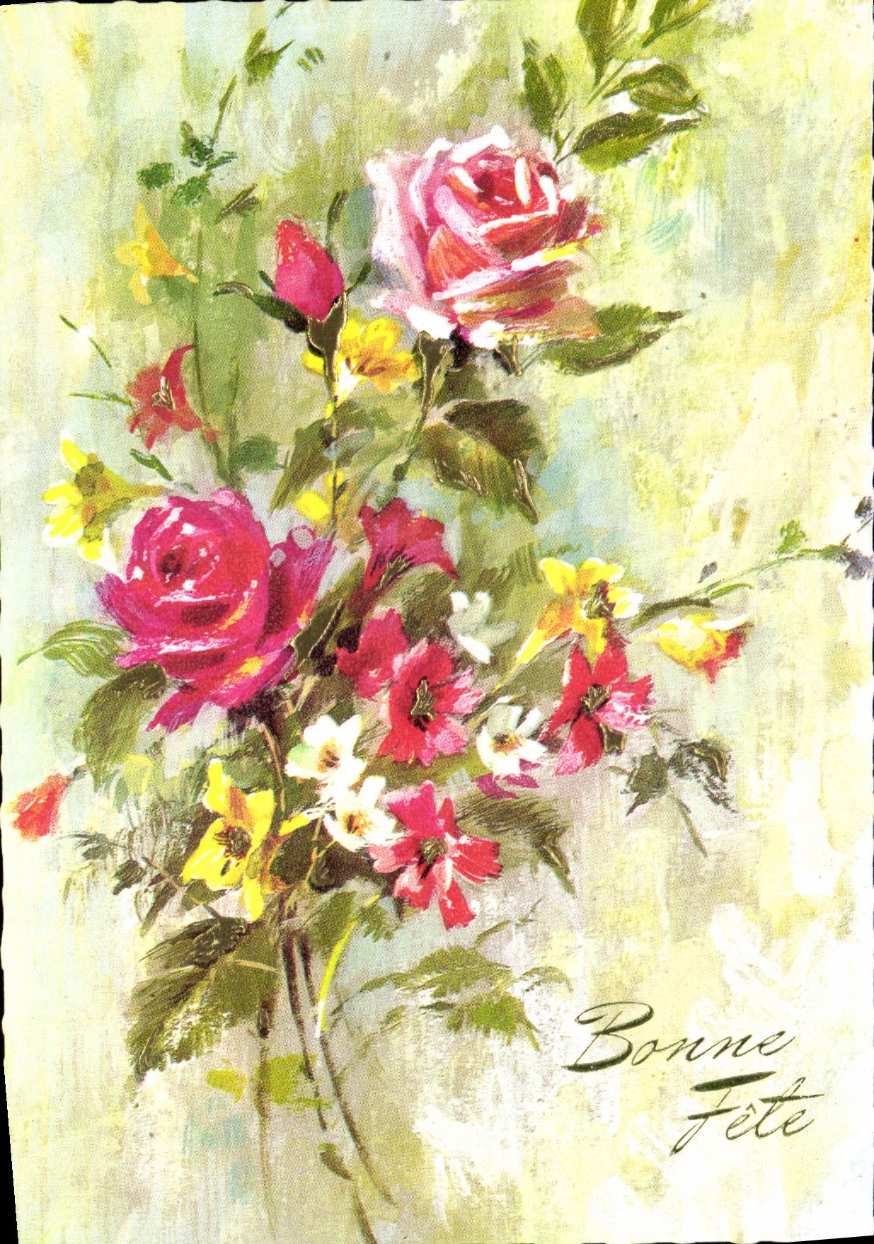 CPA Fantaisie Fleurs 