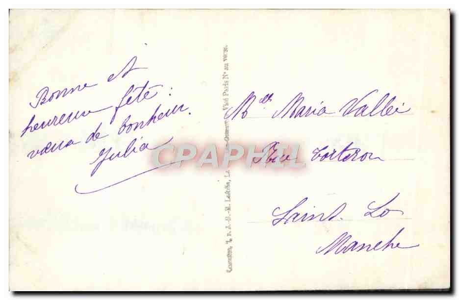 CPA Fantaisie Fleurs  — Verso