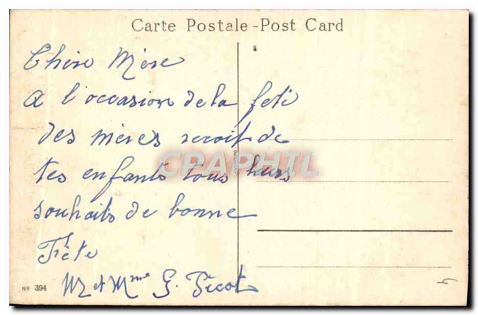 CPA Fantaisie Fleurs  — Verso
