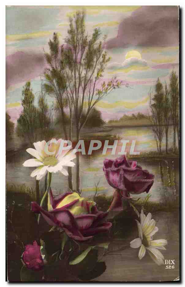 CPA Fantaisie Fleurs 
