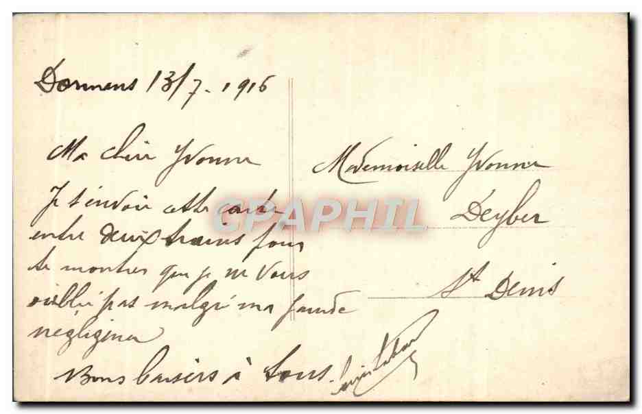 CPA Fantaisie Fleurs  — Verso