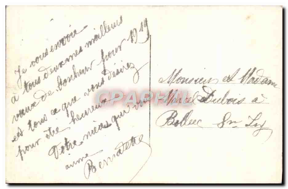 CPA Fantaisie Fleurs  — Verso