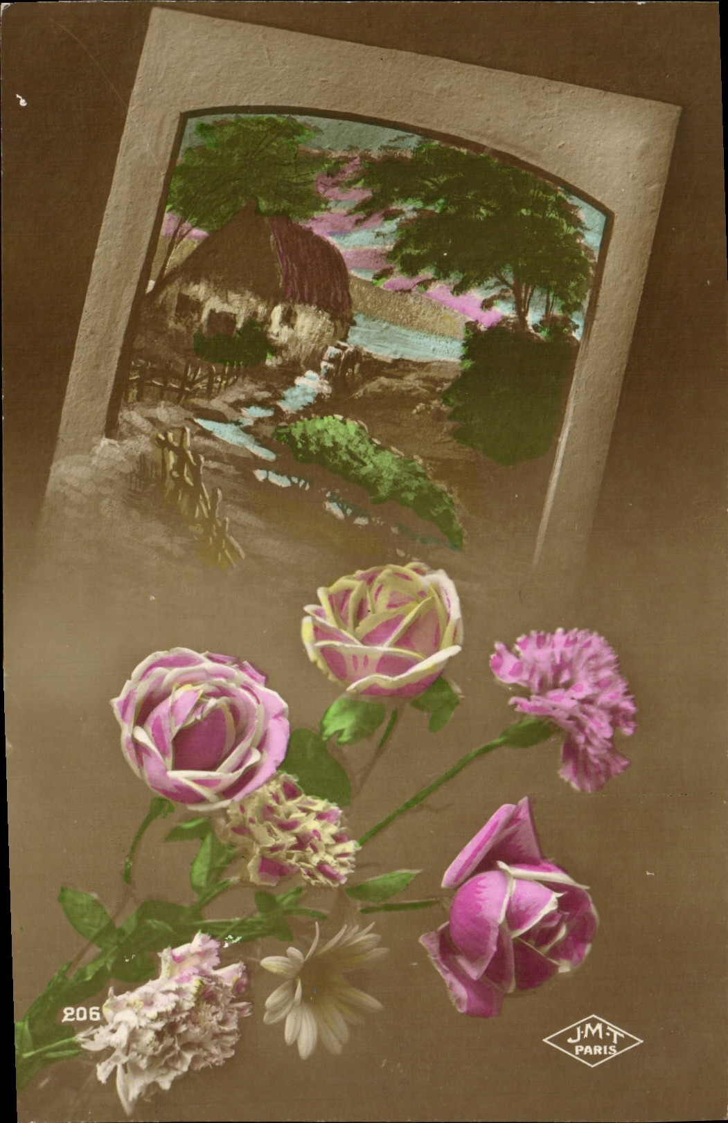 CPA Fantaisie Fleurs 