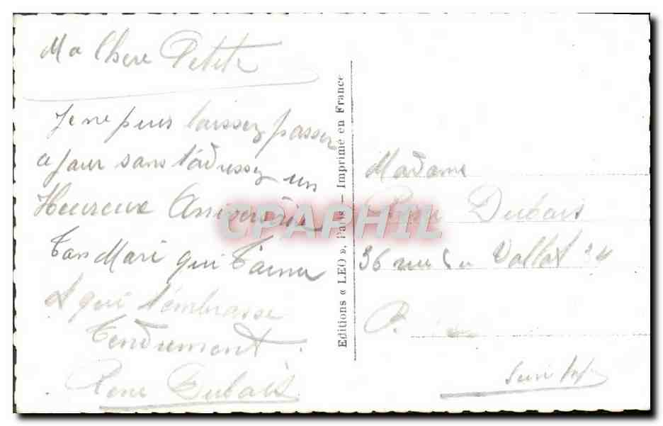 CPA Fantaisie Fleurs  — Verso