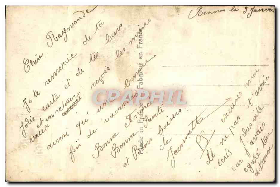 CPA Fantaisie Fleurs  — Back