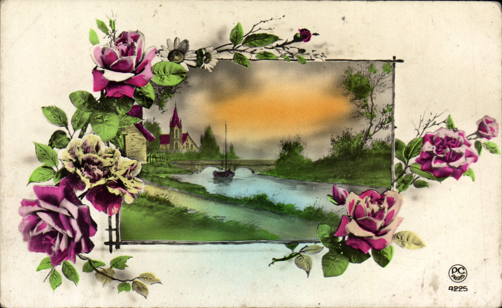 CPA Fantaisie Fleurs 