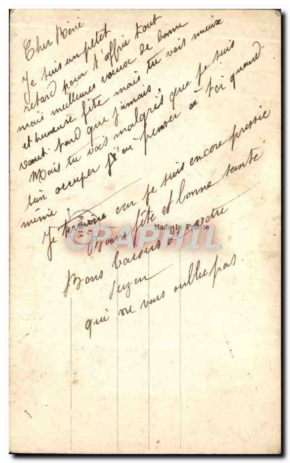 CPA Fantaisie Fleurs  — Verso