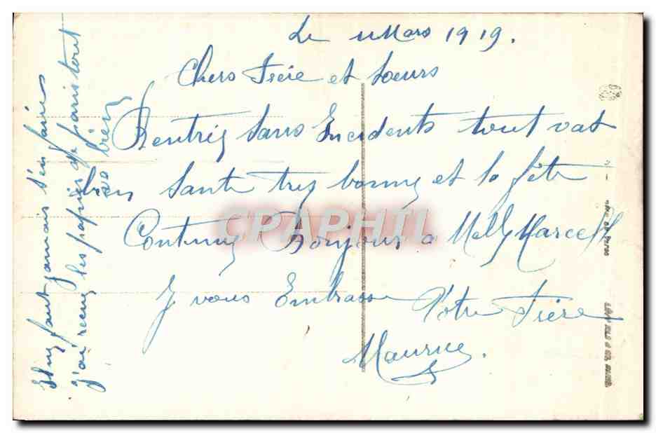 CPA Fantaisie Fleurs  — Verso