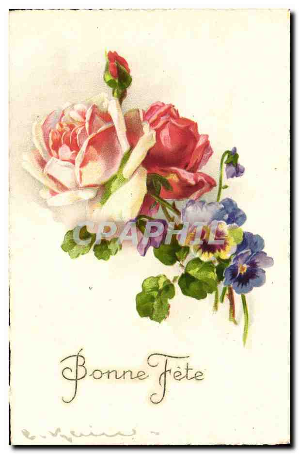 CPA Fantaisie Fleurs 
