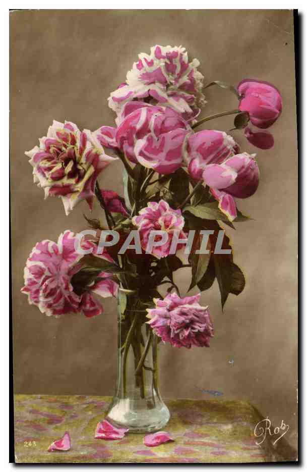 CPA Fantaisie Fleurs 