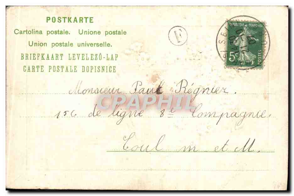 CPA Fantaisie Fleurs  — Verso