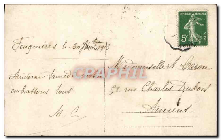 CPA Fantaisie Fleurs  — Verso