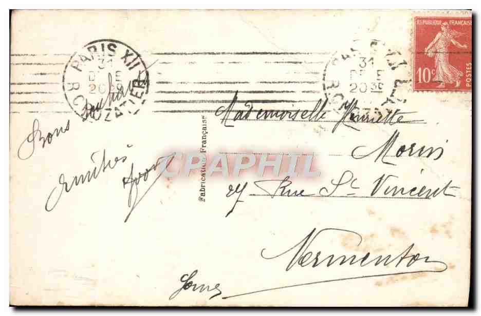 CPA Fantaisie Fleurs  — Verso