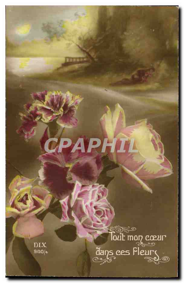 CPA Fantaisie Fleurs 