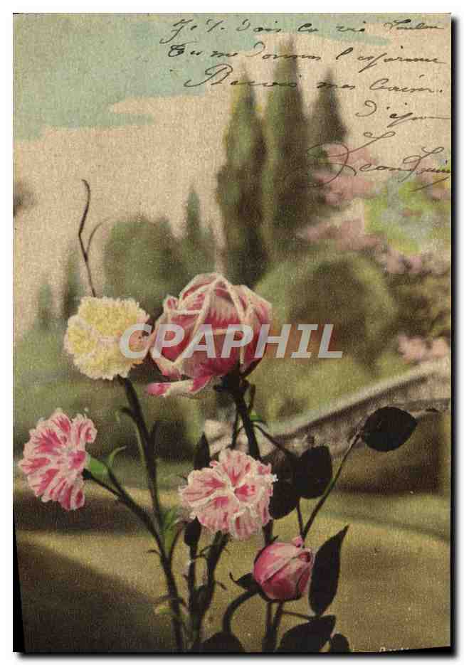 CPA Fantaisie Fleurs 